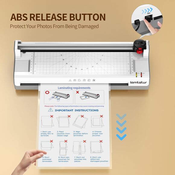NWT 11x17 Laminator Machine with 70 Sheets, Hot & Cold 13-Inch Thermal - Picture 6 of 7